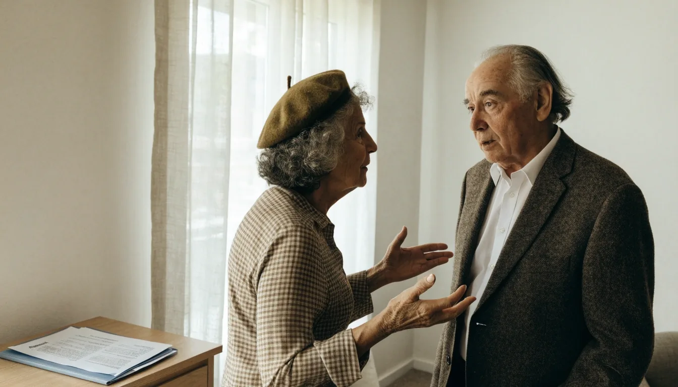Mujer revisando en casa la documentación de su plan de pensiones a la luz de la tarde