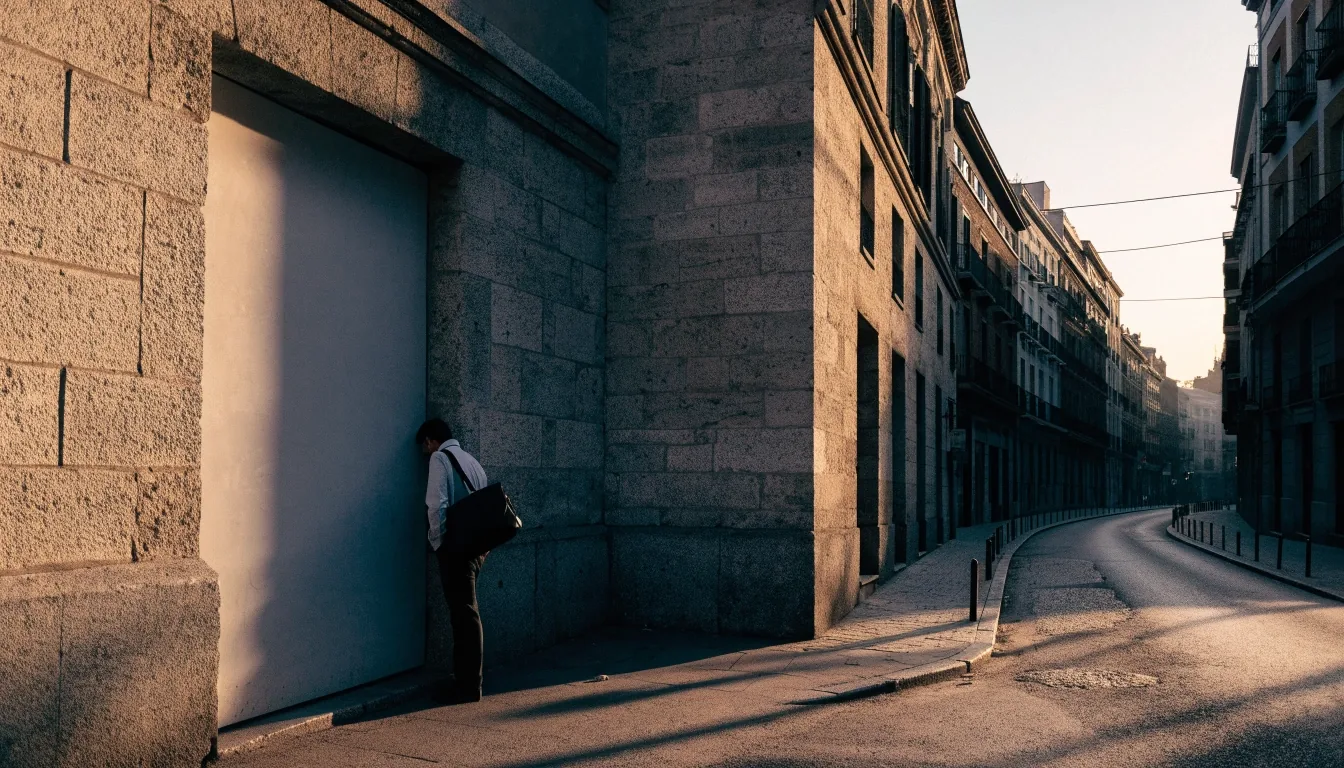 Calle de Alcalá en Madrid al final de la jornada, con luz de tarde sobre las fachadas
